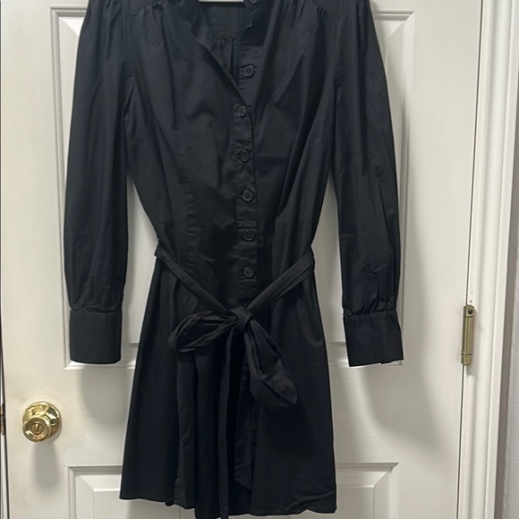 ModCloth Black Long Sleeve Mandarin Collar Shirt Dress Size 1X - Picture 10 of 15
